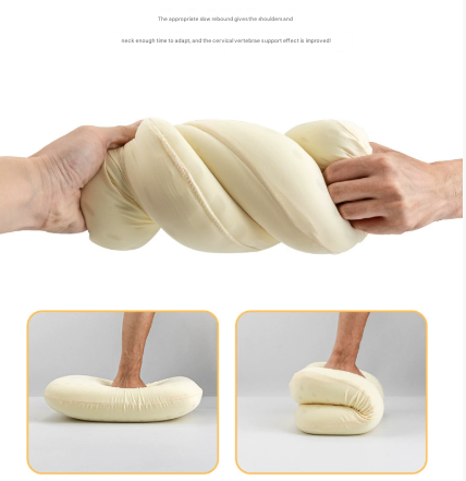 Coffee Ergonomic Memory Foam Travel Pillow For Neck Support Portable & Compact Camping Flights And Napping Pillows