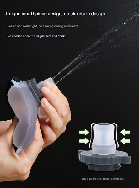 2 Pices Transparent Color Ergonomic Wearable Hydration Flask Hands Free Wrist Water Bottle For Running & Sports Canteens Bottles & Flasks