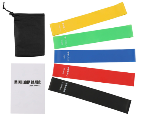 Multicolor 10 Pieces Of 2 Sets Premium Resistance Loop Bands Fitness Exercise For Legs Glutes And Strength Training With Carry Bag Resistance Trainers