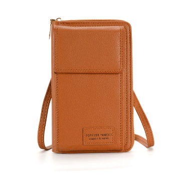 Brown Women's Crossbody Phone Bag Wallet Small Pu Leather Shoulder Purse Other Mobile Accessories