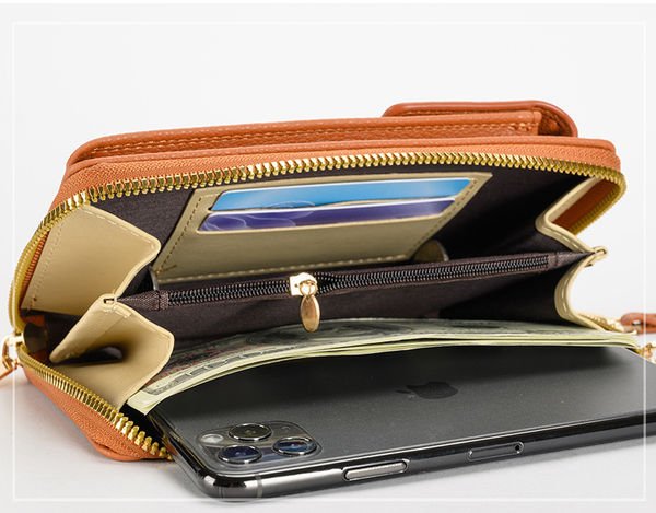 Brown Women's Crossbody Phone Bag Wallet Small Pu Leather Shoulder Purse Other Mobile Accessories