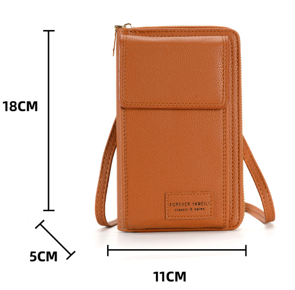 Brown Women's Crossbody Phone Bag Wallet Small Pu Leather Shoulder Purse Other Mobile Accessories