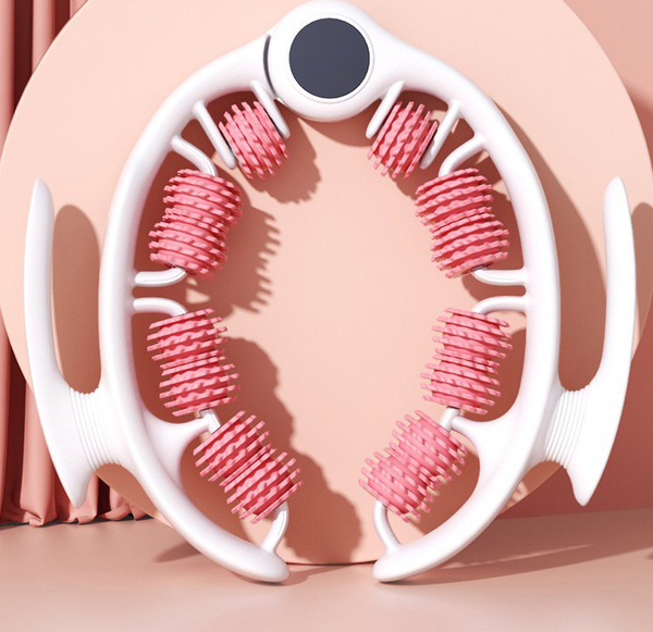 Pink Ergonomic U Shape Leg Roller 360 Degree Massager For Muscle Relief Fitness Yoga Massagers