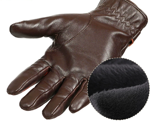 Isze S Dark Brown Premium Men's Genuine Sheepskin Leather Driving & Cycling Gloves
