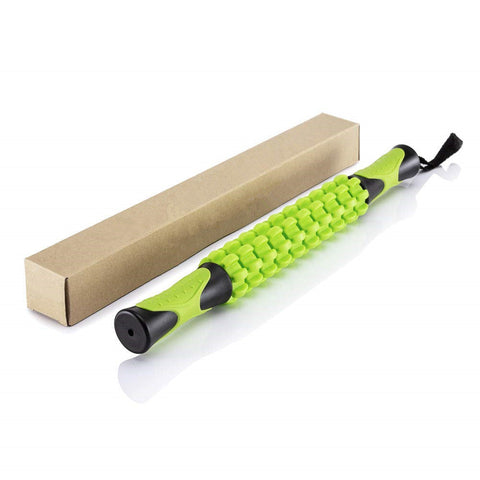 Green Deep Tissue Massage Roller Stick For Muscle Soreness & Recovery Portable Fascia Release Tool Massagers