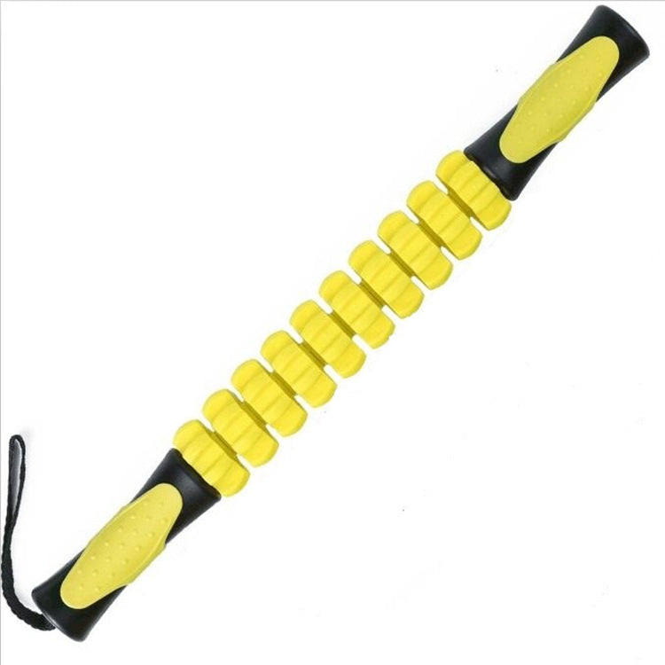 Yellow Deep Tissue Massage Roller Stick For Muscle Soreness & Recovery Portable Fascia Release Tool Massagers