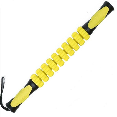Yellow Deep Tissue Massage Roller Stick For Muscle Soreness & Recovery Portable Fascia Release Tool Massagers