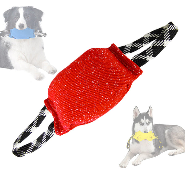 Red Durable Dog Tug Toy With 2 Handles Interactive Bite Pillow For Training & Of War Dog Toys