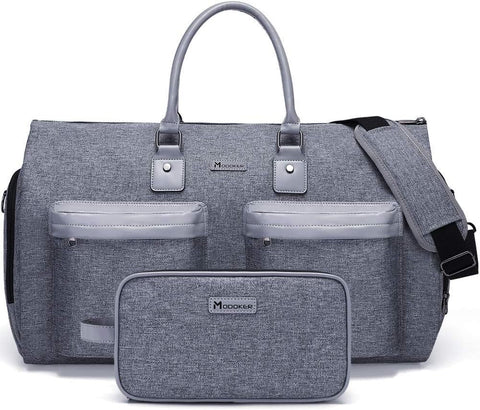 Grey 45L Garment Duffel Bag Men's Travel Suit Carry On Weekender Duffle Bags