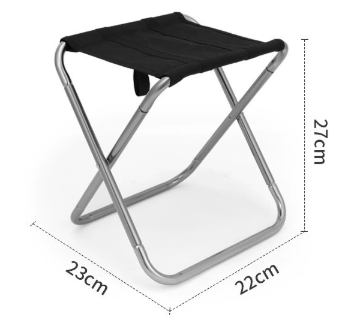 Small Grey Ultralight Portable Folding Camping Stool Compact Aluminum Chair Camping Chairs