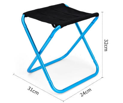 Big Blue Ultralight Portable Folding Camping Stool Compact Aluminum Chair For Hiking Fishing & Outdoor Events Camping Chairs