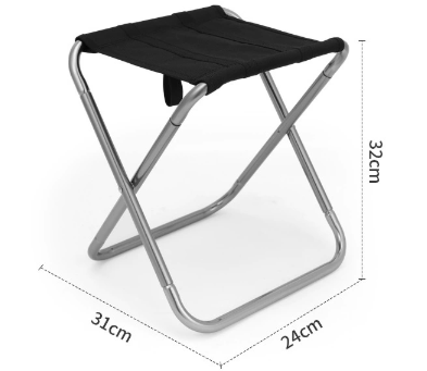 Big Grey Ultralight Portable Folding Camping Stool Compact Aluminum Chair For Hiking Fishing & Outdoor Events Camping Chairs
