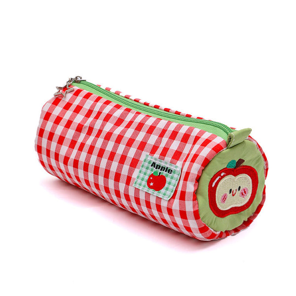 Red Vibrant Color Block Pencil Case Large Capacity Stationery Organizer For School & Office Pencil Cases