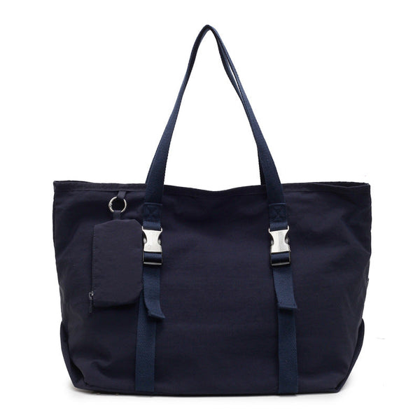 Navy Blue Modern Utility Tote Bag For Women Large Capacity Shoulder With Detachable Pouch Work School & Travel Women's Bags & Handbags