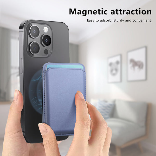 Light Purple Slim Magnetic Card Holder Wallet With Adjustable Kickstand Magsafe Compatible Cases Covers & Skins