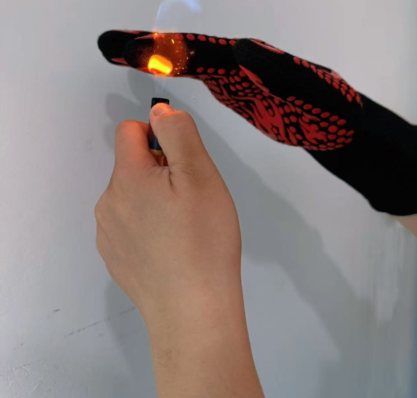 Black A Pair Of Extreme Heat Resistant Bbq Gloves (500C) Aramid Fiber With Non Slip Silicone Grip For Grilling & Oven Use Parts & Accessories