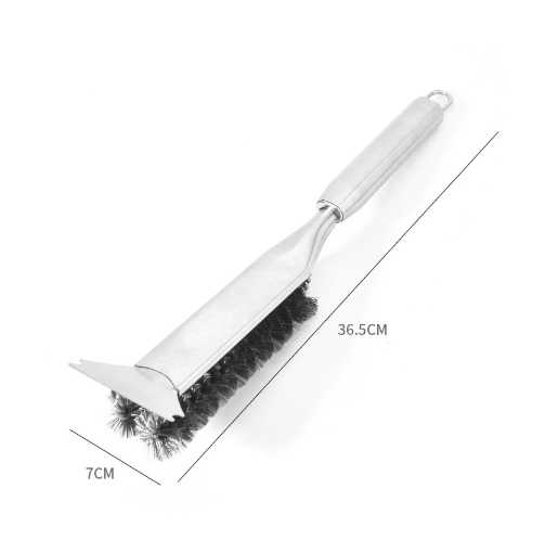 Stainless Steel Handle Heavy Duty Bbq Grill Brush Wire Cleaner With Scraper For Effortless Grate Cleaning Parts & Accessories