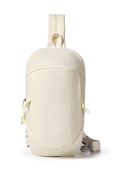 Beige Minimalist Anti Theft Sling Bag For Men & Women Water Resistant Crossbody Chest Pack Fits 9.7 Inch Tablet Women's Bags & Handbags