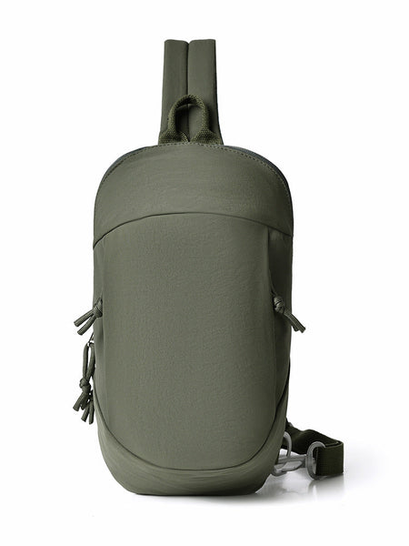 Army Green Minimalist Anti Theft Sling Bag For Men & Women Water Resistant Crossbody Chest Pack Fits 9.7 Inch Tablet Women's Bags & Handbags