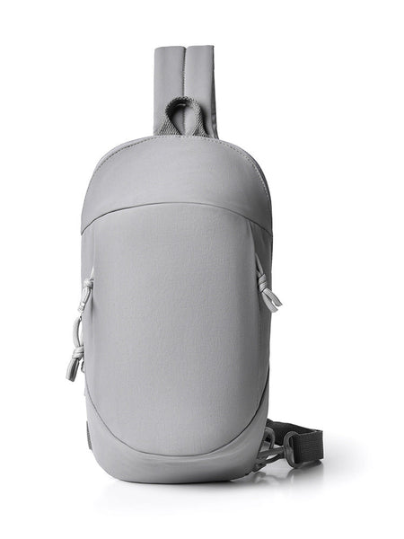 Grey Minimalist Anti Theft Sling Bag For Men & Women Water Resistant Crossbody Chest Pack Fits 9.7 Inch Tablet Women's Bags & Handbags