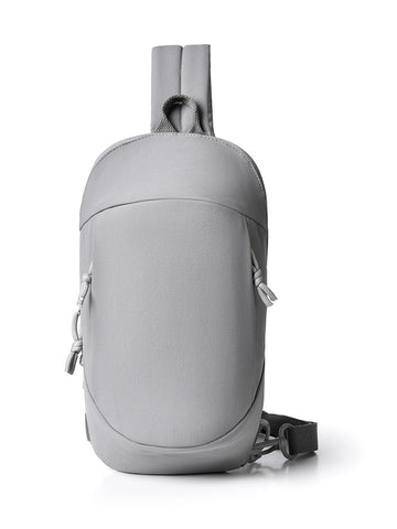 Grey Minimalist Anti Theft Sling Bag For Men & Women Water Resistant Crossbody Chest Pack Fits 9.7 Inch Tablet Women's Bags & Handbags