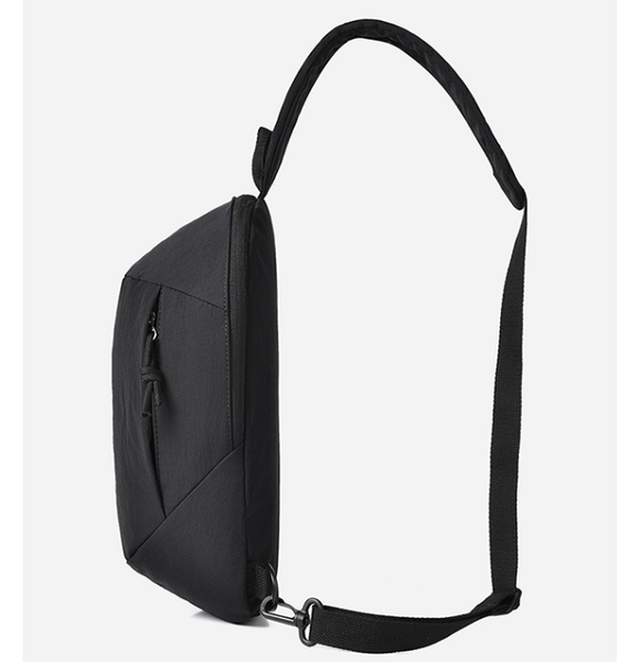 Grey Minimalist Anti Theft Sling Bag For Men & Women Water Resistant Crossbody Chest Pack Fits 9.7 Inch Tablet Women's Bags & Handbags