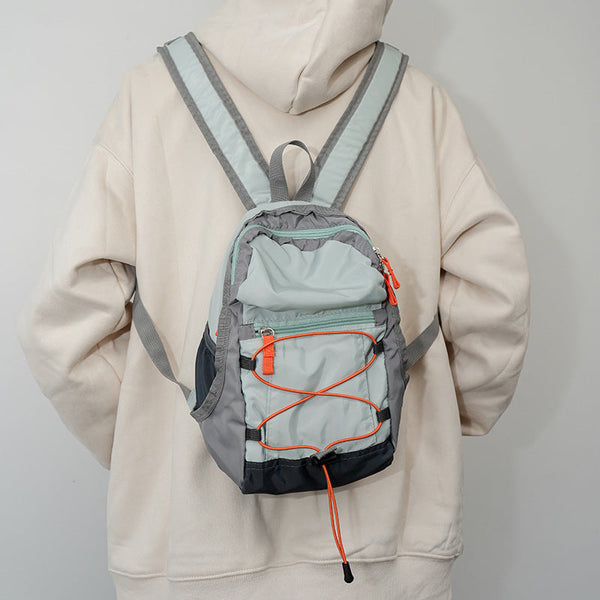 Green Mini Lightweight Drawstring Backpack For Women Small Casual Travel Daypack Women Backpacks