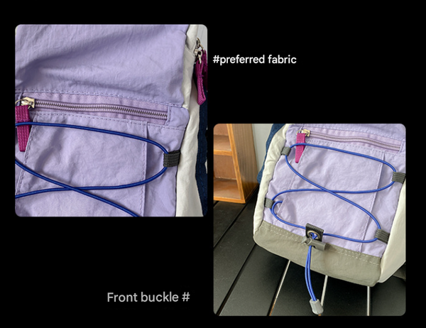 Blue Mini Lightweight Drawstring Backpack For Women Small Casual Travel Daypack Women Backpacks