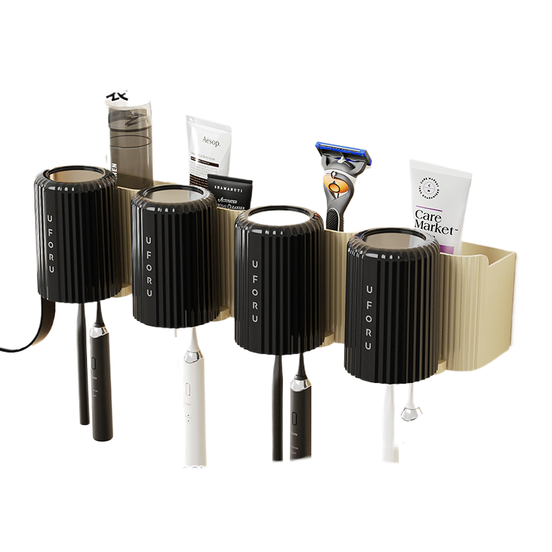 Elosung Cream White Tooth Brush Holder (4 Pack) 20Cm * 11.5Cm 11Cm Tumblers & Toothbrush Holders