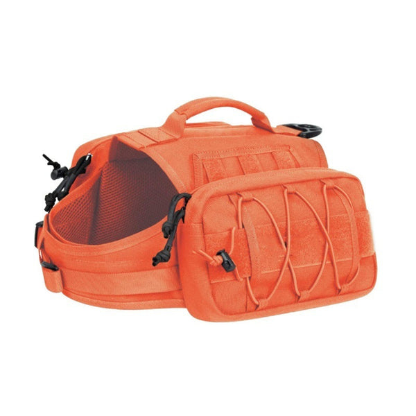 Orange Durable Dog Saddle Bag Harness For Outdoor Adventures Small Animal Supplies