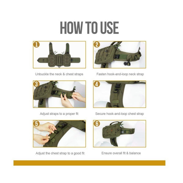 Orange Durable Dog Saddle Bag Harness For Outdoor Adventures Small Animal Supplies