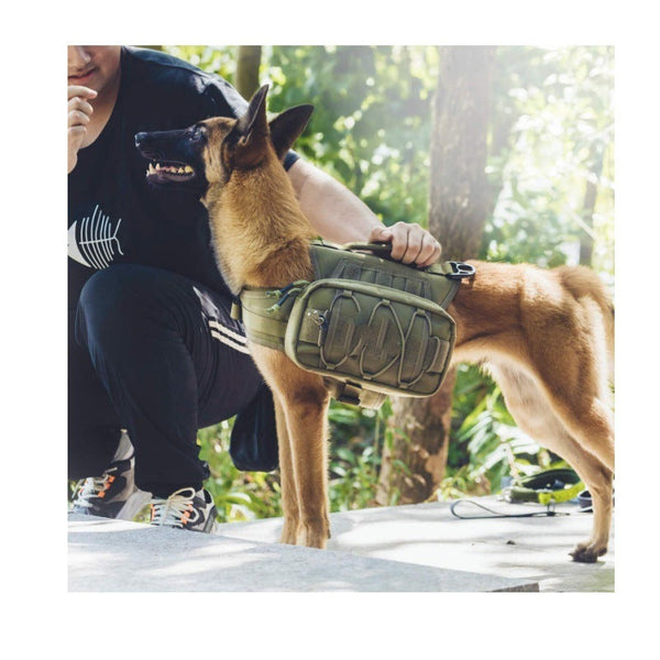 Orange Durable Dog Saddle Bag Harness For Outdoor Adventures Small Animal Supplies