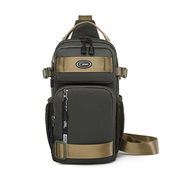 Army Green Stylish Multi Functional Men's Chest Bag Lightweight Crossbody Sling Pack Bags
