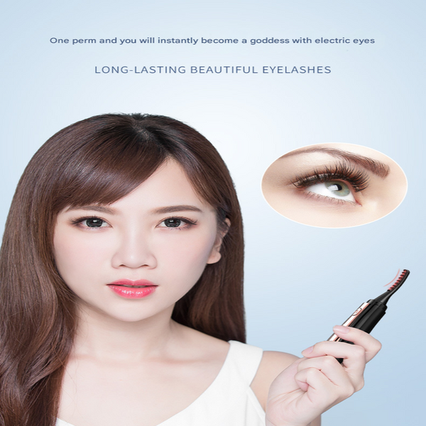 White Professional Electric Heated Eyelash Curler 4 Temperature Settings Led Display Usb Rechargeable For Perfectly Curled Lashes Eyelash Tools