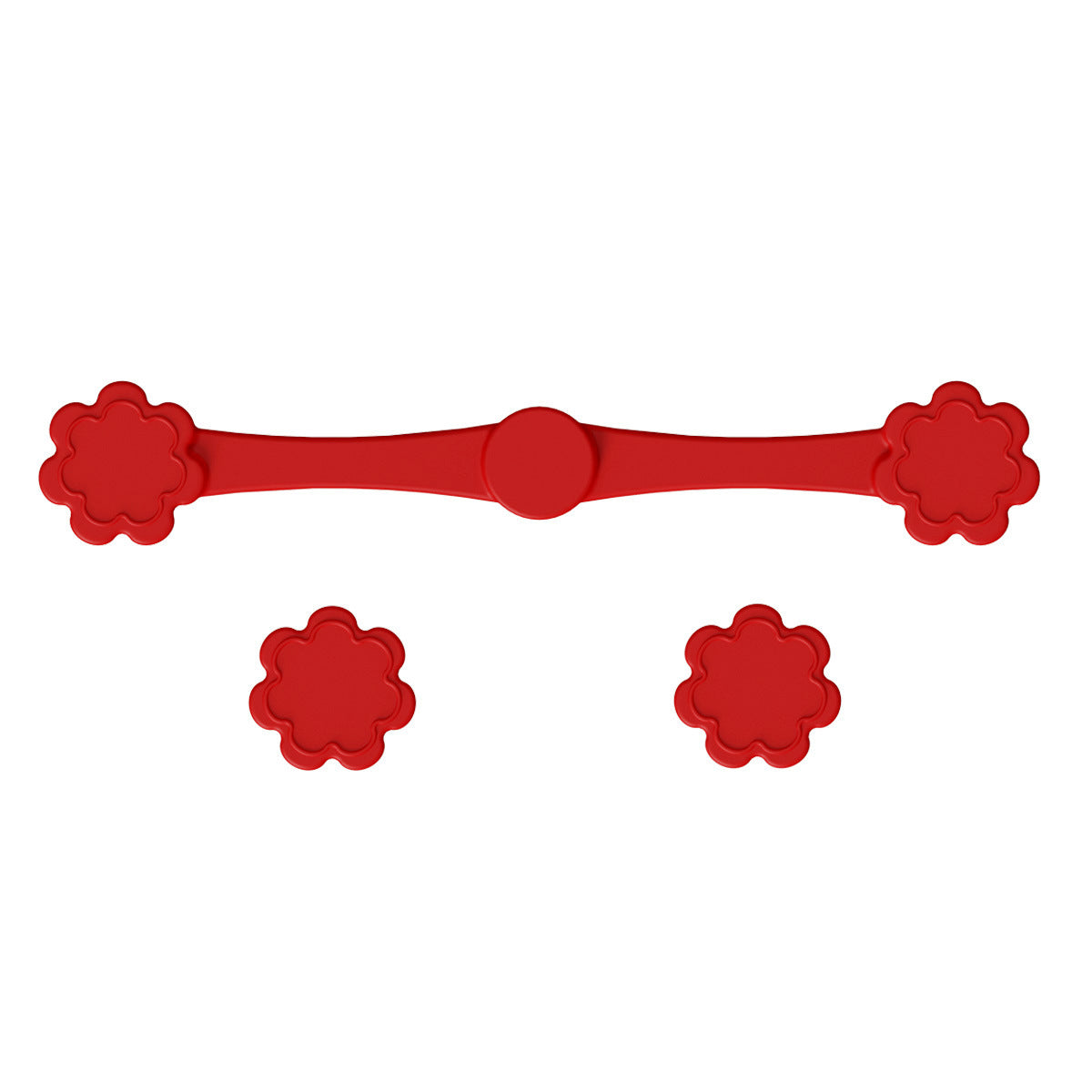 4Piece Red Small Flower Magnetic Silicone Clips Food Grade High Temperature Air Fryer Paper Liner Holders Air Fryer Accessories