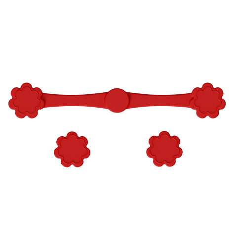 4Piece Red Small Flower Magnetic Silicone Clips Food Grade High Temperature Air Fryer Paper Liner Holders Air Fryer Accessories