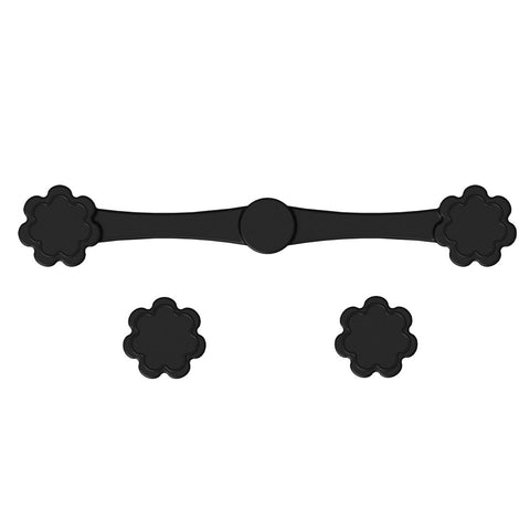 4Piece Black Small Flower Magnetic Silicone Clips Food Grade High Temperature Air Fryer Paper Liner Holders Air Fryer Accessories