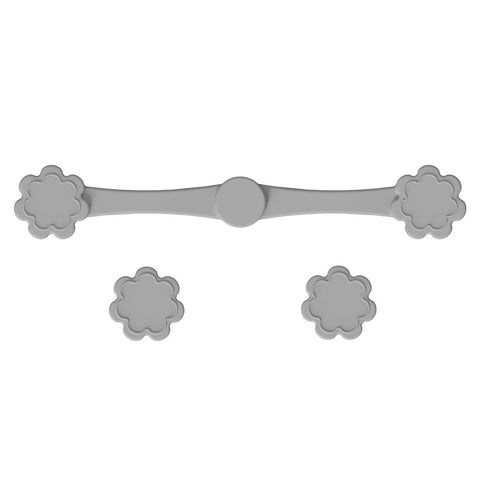 4Piece Grey Small Flower Magnetic Silicone Clips Food Grade High Temperature Air Fryer Paper Liner Holders Air Fryer Accessories