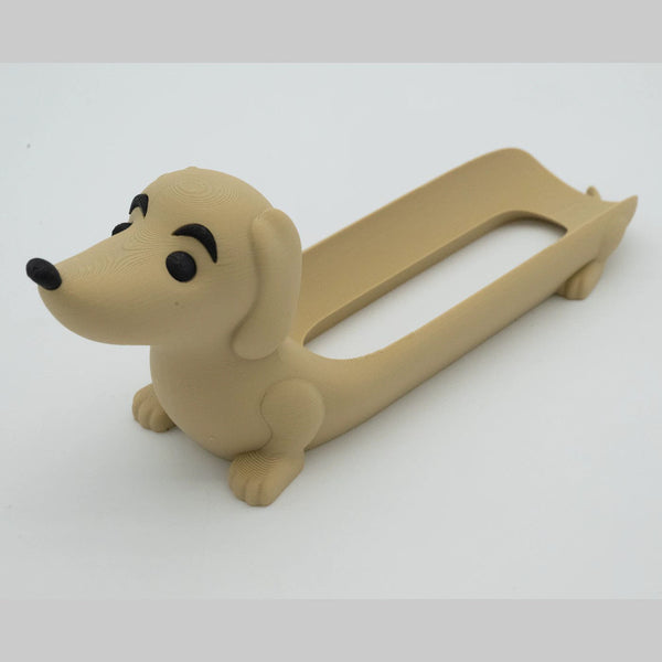 Light Brown Creative Dachshund Hot Dog Tray Cute Dog Shaped Sandwich Holder With 3D Decor Trays