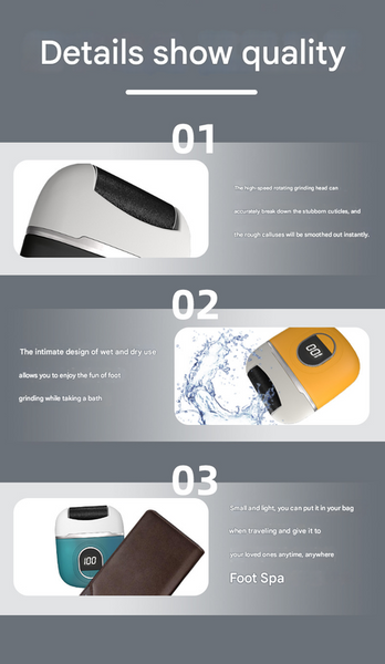 Yellow Smart Digital Electric Foot File Automatic Dead Skin Remover Electric Files & Tools