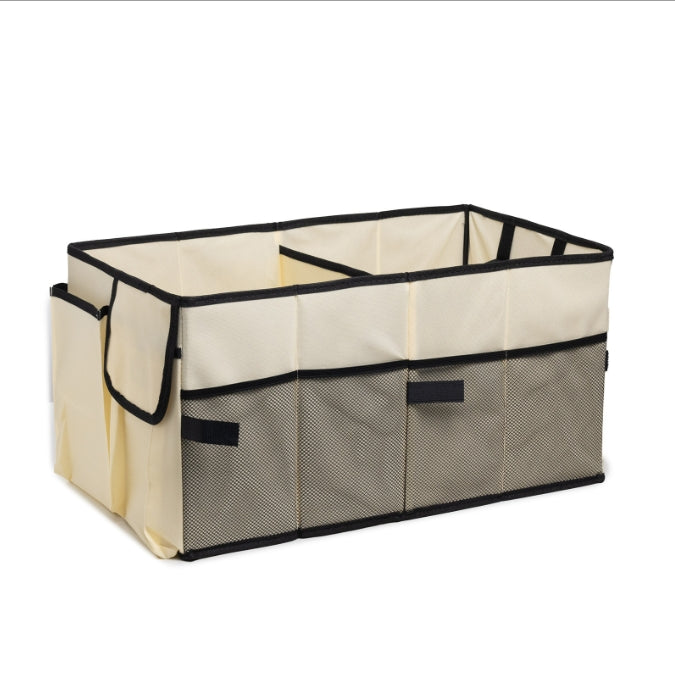Off White Car Trunk Storage Box Foldable Organizer Car Organisers