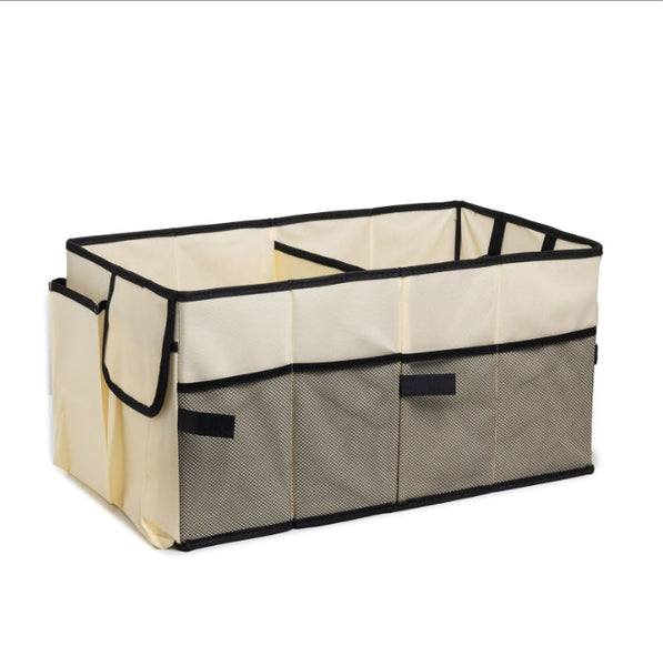 Off White Car Trunk Storage Box Foldable Organizer Car Organisers