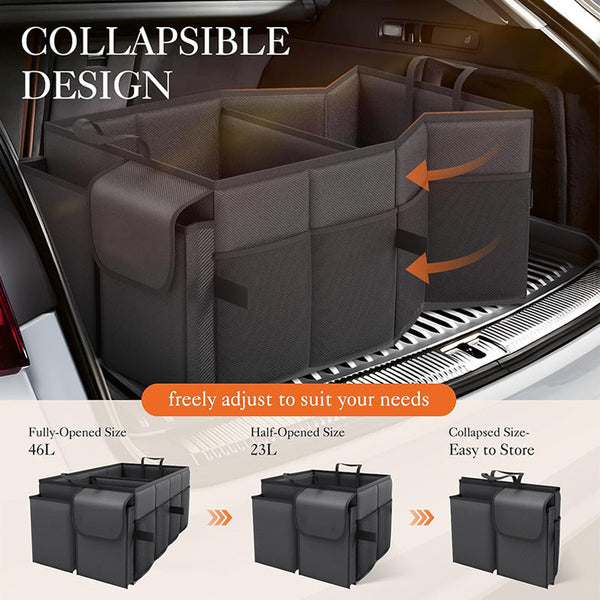 Off White Car Trunk Storage Box Foldable Organizer Car Organisers