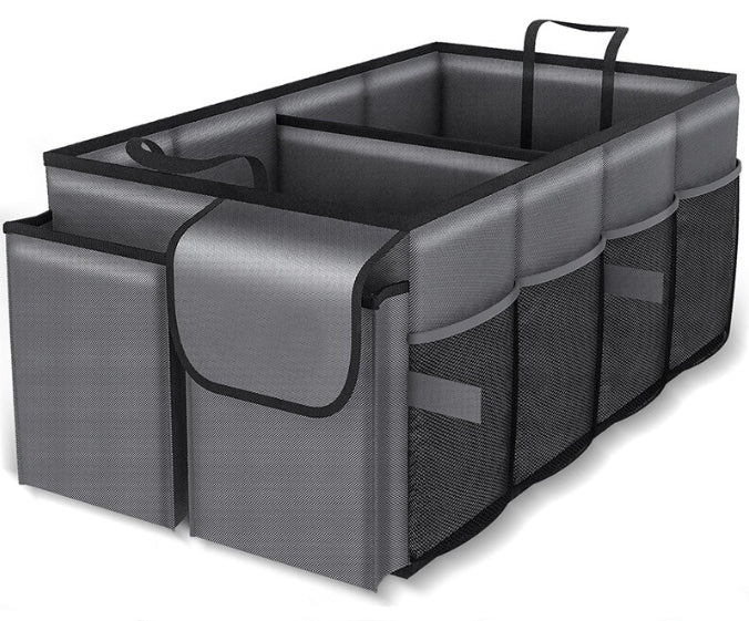 Grey Car Trunk Storage Box Foldable Organizer Car Organisers