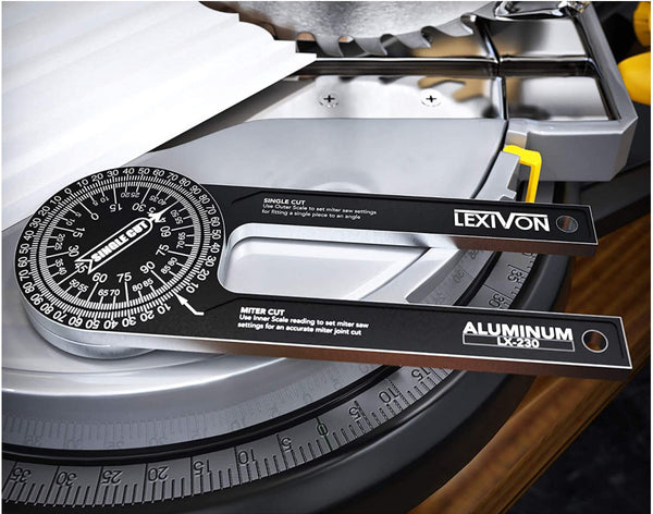 Black Precision 360 Degree Miter Saw Protractor Aluminum Alloy Angle Finder For Woodworking & Carpentry Other Woodworking Equipment