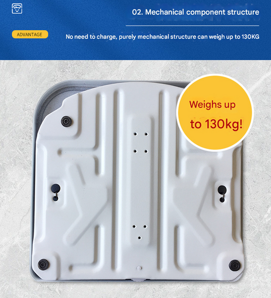 White Classic Mechanical Bathroom Scale Battery Free Analog Body Weight With Non Slip Platform Bathroom Scales