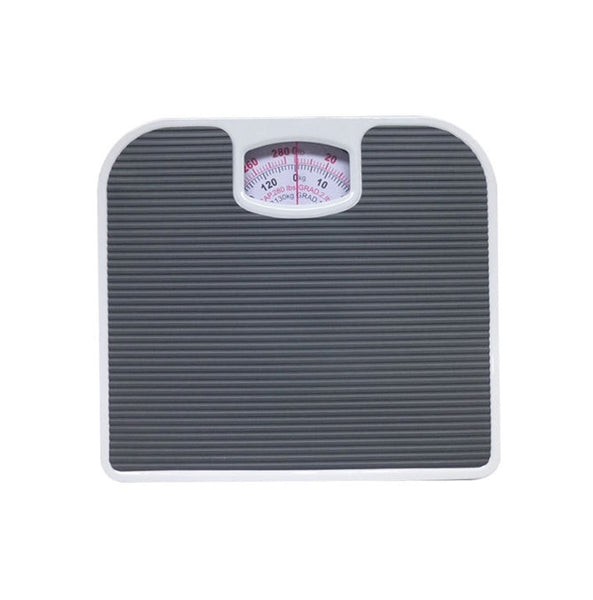 Dark Gray Classic Mechanical Bathroom Scale Battery Free Analog Body Weight With Non Slip Platform Bathroom Scales