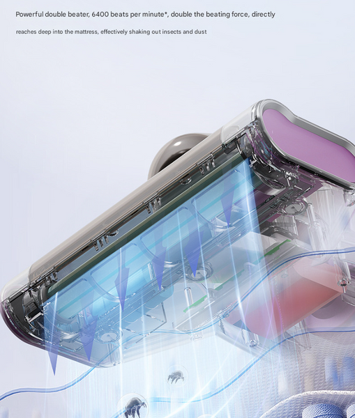 Purple Advanced Cordless Uv Dust Mite Vacuum Handheld Cleaner With Hot Air Pulsating Pads & Led Display Vacuum Cleaners