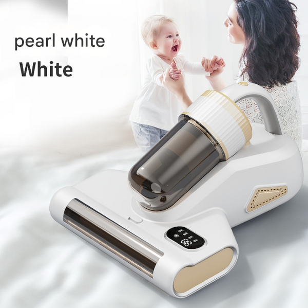 White Advanced Cordless Uv C Dust Mite Vacuum Handheld Cleaner With Hot Air Pulsating Pads & Led Display Vacuum Cleaners