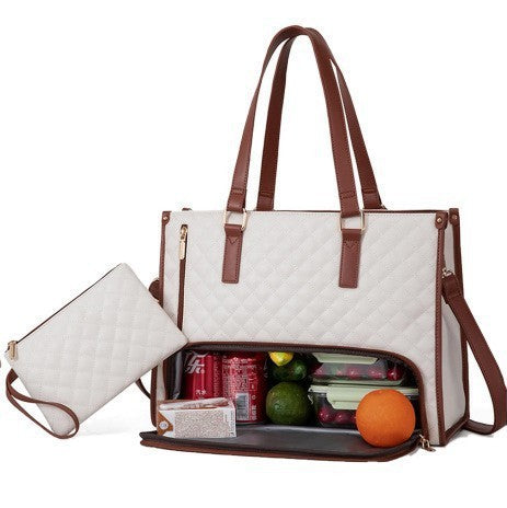 White Insulated Lunch Bag And Laptop Cooler Perfect For Keeping Food Fresh Lunchboxes